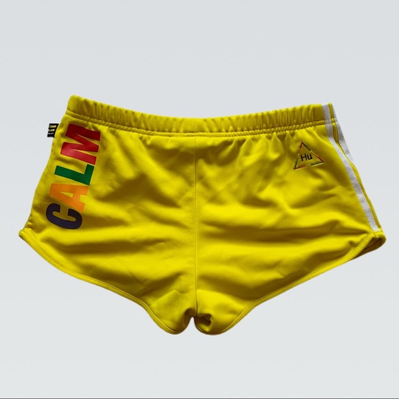 ADIDAS × Pharrell Williams Human Race Yellow Shorts - Size Medium FR9074 - Picture 3 of 11